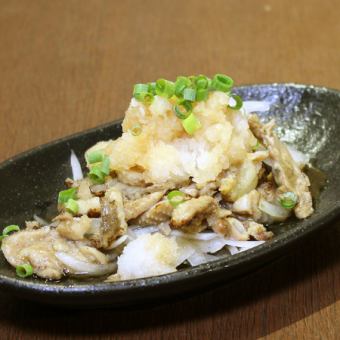 鶏皮炭火焼おろしポン酢