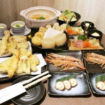 大満足間違いなし！<忘年会・新年会に！>　贅沢コース　3,850円