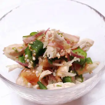 ☆夏メニュー☆ささみと夏野菜のさっぱり梅肉和え
