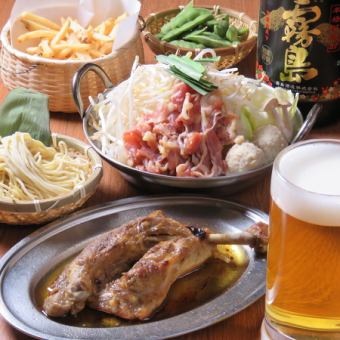 【当日予約OK！】120分飲み放題付！かしわ鍋いいとこ鳥セット　5品3960円(税込)