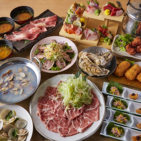 【牡丹コース】舌鼓間違いなし！！豪華な鴨肉メイン料理付き◎2.5時間飲み放題9品4500円