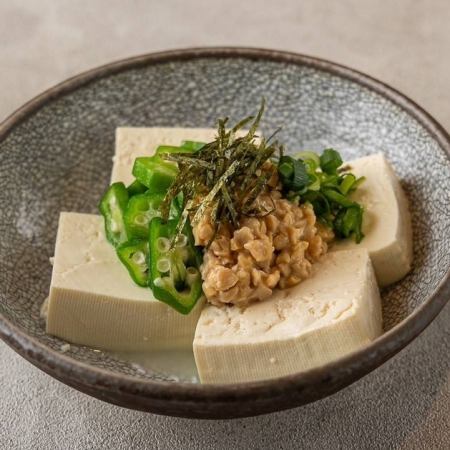 オクラ納豆やっこ