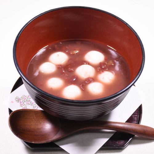 Shiratama zenzai (hot or cold)