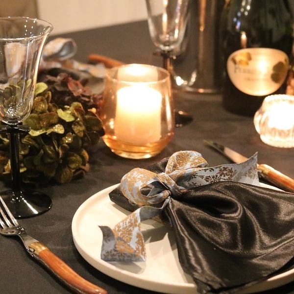 完全個室の静かな空間でおいしいお酒とおいしい料理をお楽しみいただけます。シェフズテーブルのみの一卓となりますのでゆっくりと料理に向き合えます。