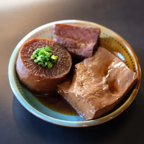 一力の黒おでん おまかせ三種盛