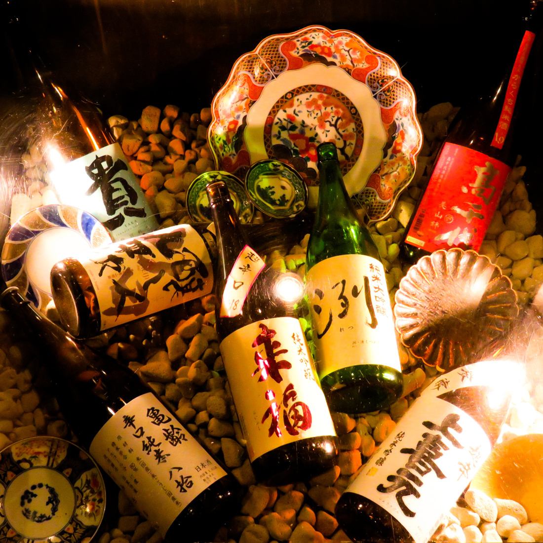 We have delicious Japanese sake that goes well with rice!