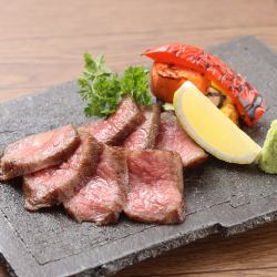 Carefully selected lean Wagyu beef with mountain wasabi