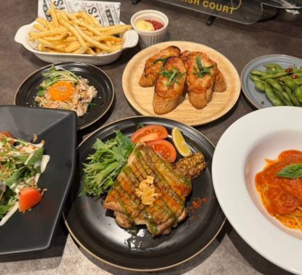 《スタンダードプラン》メイン料理【チキン料理】含む6品+2時間飲み放題付き4400円(税込)