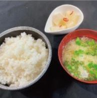 Rice set (small) * A set of rice, miso soup, and pickles