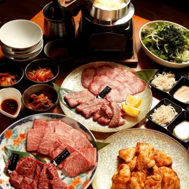 【福多の焼肉を心ゆくまで】人気部位を網羅できる焼肉満喫コース/全10品 4,000円 ※料理のみ