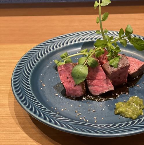 和牛ステーキ カシスポン酢