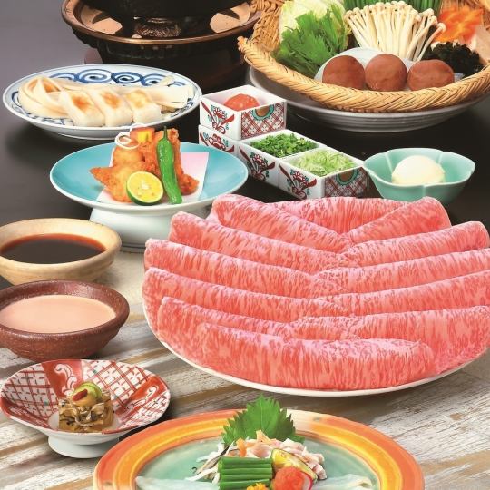 10/1～3/31まで【<国産>とらふぐとしゃぶしゃぶ～萌来～】全8品・国産牛ロース肉・7260円