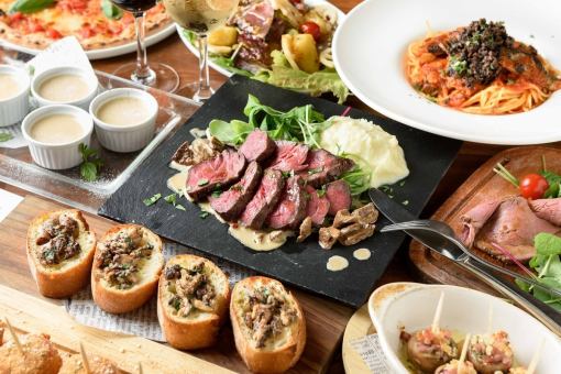 Domestic beef roast & Pizza & choice of pizza & autumn taste 11 items 120 minutes Autumn Italian course with all you can drink ♪