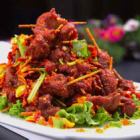 《羊肉・おこげ》ラム肉の中国クミン辛味炒め/ラム肉と長ネギ炒め 各