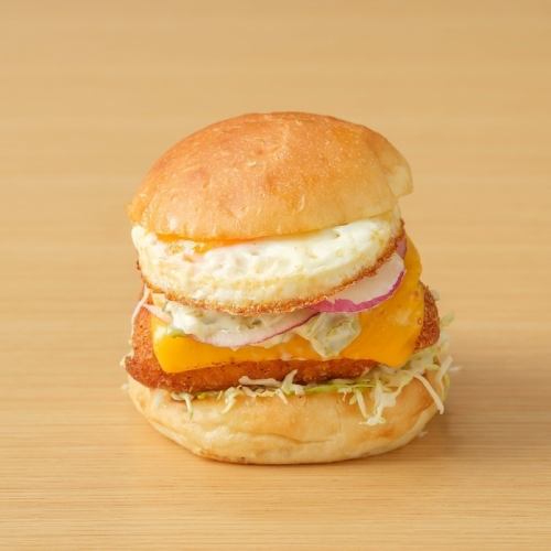 Salmon Egg Cheese Burger