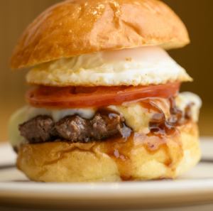Teriyaki Egg and Cheese Burger