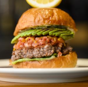 Salsa Avocado Cheeseburger