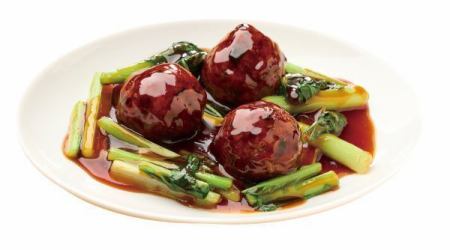 肉団子と青菜の甘酢あんかけ