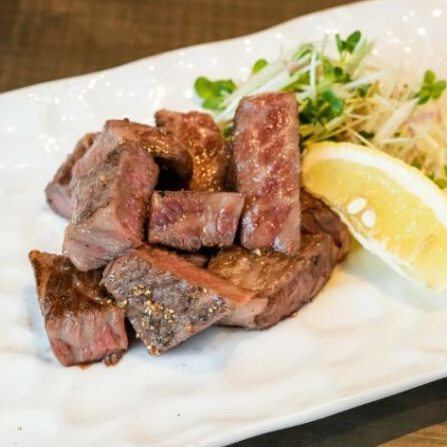 Hiroshima black beef cube steak