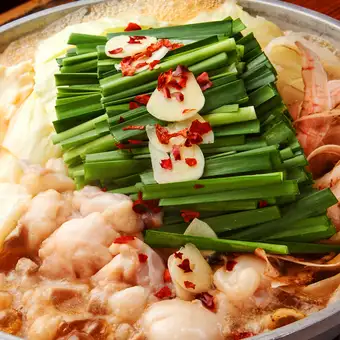 Hakata motsunabe that melts in umami, with plenty of mentaiko