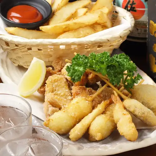 Daily special crispy fried food platter