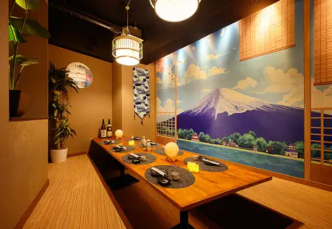 ★Private rooms with a warm and inviting atmosphere illuminated by soft lighting★ All seats are in completely private rooms, and the layout can be rearranged to accommodate both large and small groups, so we can accommodate any number of people in a private room♪ Perfect for group dates, girls' nights out, and more in Roppongi♪ Our Roppongi branch is also great for larger groups◎ We offer both table seating and tatami seating, so please choose according to your preference☆Private Room Izakaya