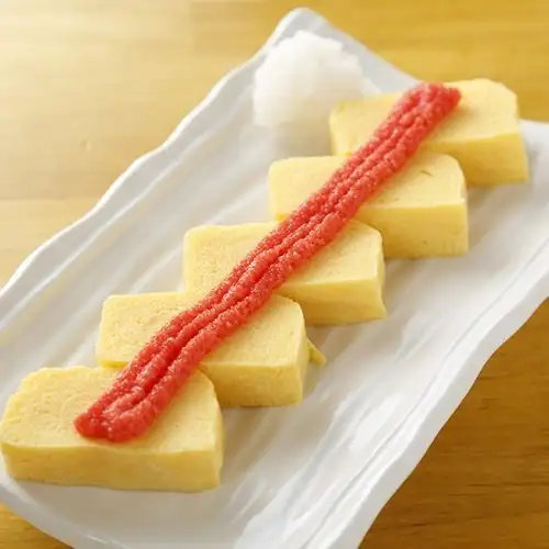 Rolled egg with plenty of mentaiko