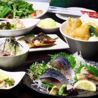 Saba Kiwami <Take> 套餐 ◆2 小时无限畅饮 ◆共 8 种,包括烤肥鲭鱼和 3 种鲭鱼,用于比较/夏季派对