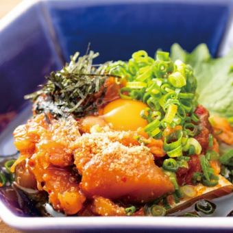 とろ鯖の生ユッケ