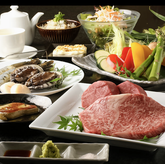 [For a special anniversary...] Comparing Kobe beef fillets and sirloin steaks...Kiki course 11,000 yen (tax included)