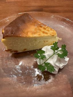 Homemade Basque cheesecake