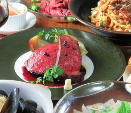 PremiumPlan6000円コース【蝦夷鹿もも肉ロースト/和牛ボロネーゼ】など全10品120分飲放