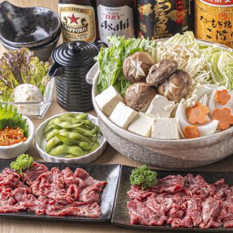選べる牛or豚しゃぶが主役！全4品のちょっと贅沢なくつろぎしゃぶしゃぶコース