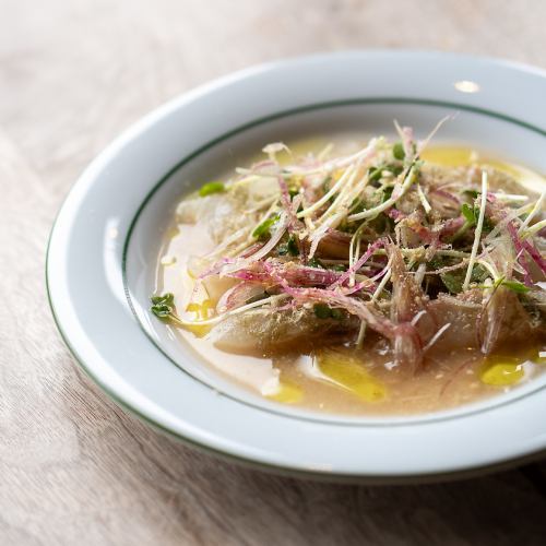 鯛の梅出汁カルパッチョ
