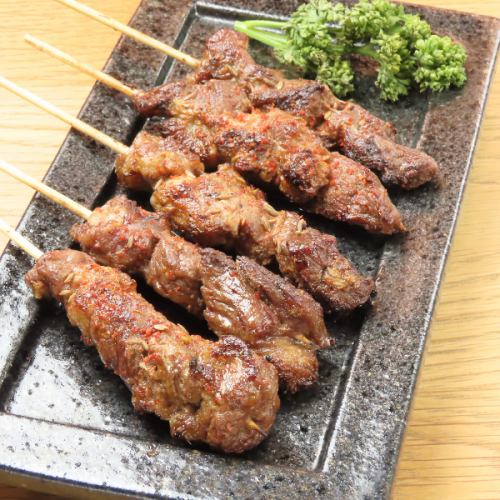 【贅沢コース】串焼き5種盛りやえびチャーハンなど杏仁豆腐付全8品＋2H飲放⇒5500円(税込)