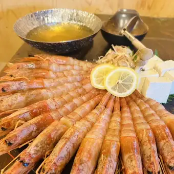 【漁師の台所の名物】「海老しゃぶ鯛しゃぶ」付き宴会コース♪2H飲放付き全14品7000円（税込）