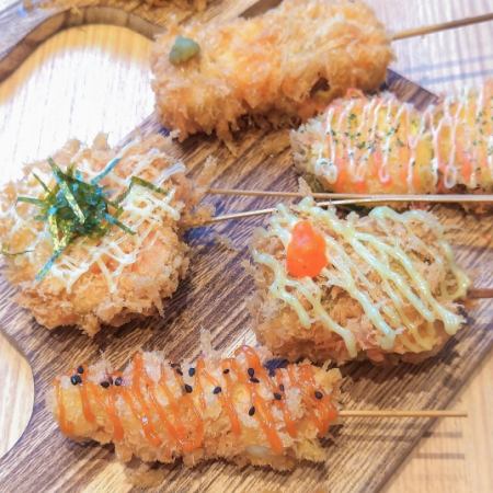 Course meal and all-you-can-drink★3 types of creative oden, 2 types of creative kushikatsu, dessert★3850 yen (included [Weekdays and Saturdays: Dinner])