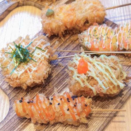 Course meal and all-you-can-drink★3 types of creative oden, 2 types of creative kushikatsu, dessert★3850 yen (including [Sundays and holidays: dinner])