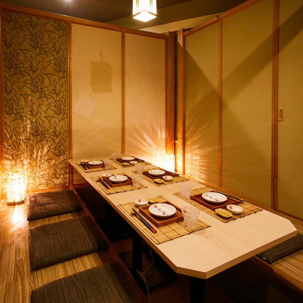 [All seats are private rooms] Relax in a relaxing space♪ All-you-can-drink course starts from 3,500 yen!