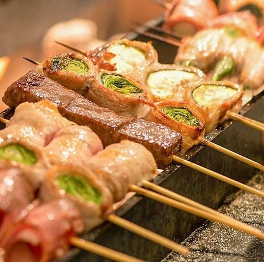 【女性に大人気☆】種類たくさんございます!野菜豚巻き串