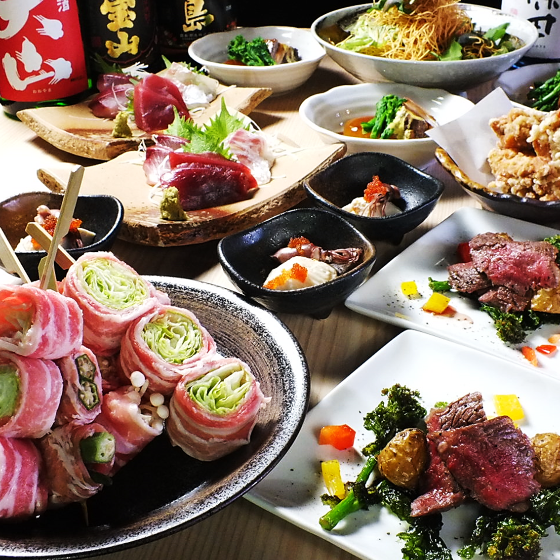 絶妙な焼き加減がたまらない!野菜・鶏・魚など串焼きで宴会!