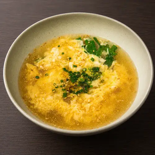 Egg soup with vegetables