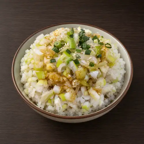 Green onion rice specifically for grilled meat