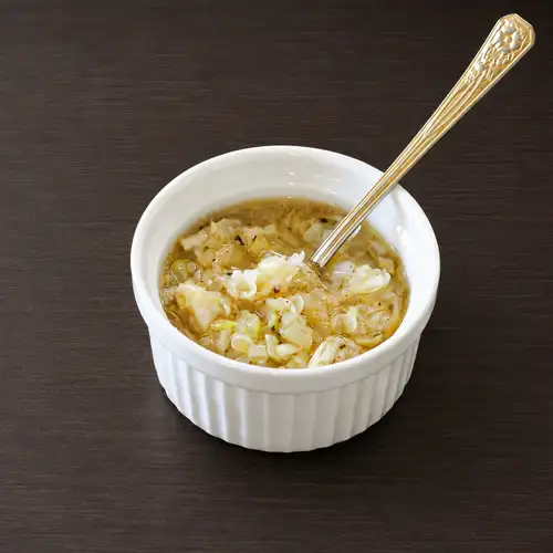 Aromatic green onion and salt