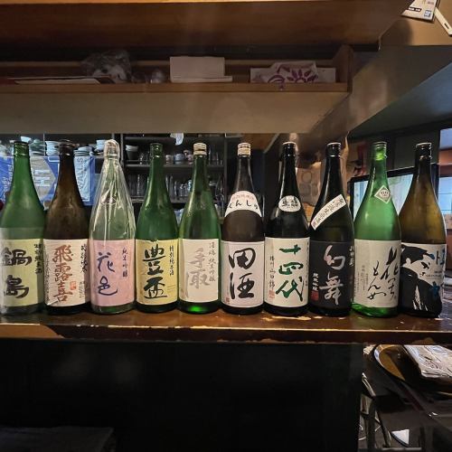 We offer over 20 types of sake, including seasonal and rare brands!