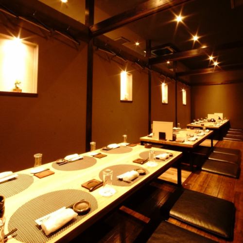 【带隔断】下沉式被炉的半包间座位，非常适合私人使用♪