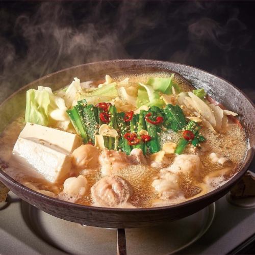 牛もつうどん鍋 醤油味