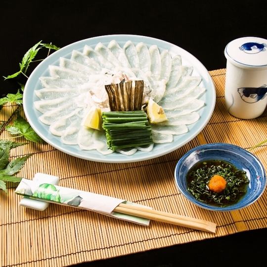 【お料理のみ】ふぐさしをメインに全7品　8800円(税込)コース