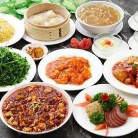 【１５０分飲み放題付！】焼き餃子×麻婆豆腐×揚州黒炒飯食べ放題！！全１３品コース５９８０円