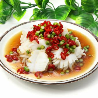 イカの四川ソース/ちりめんじゃこ豆腐
